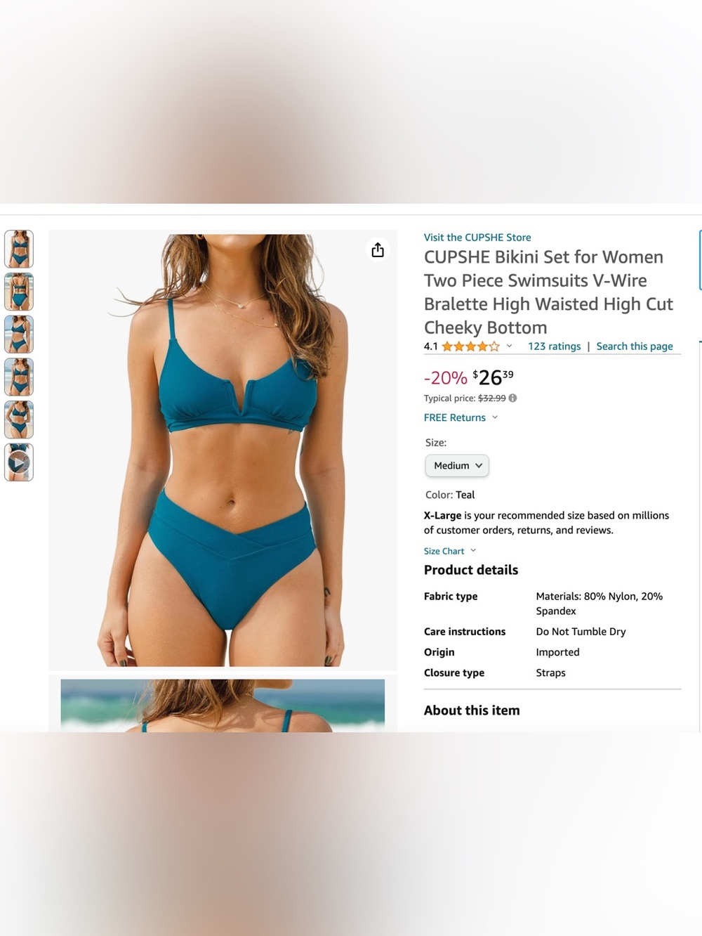 High waist bikini set